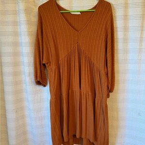 Lush burnt orange dress